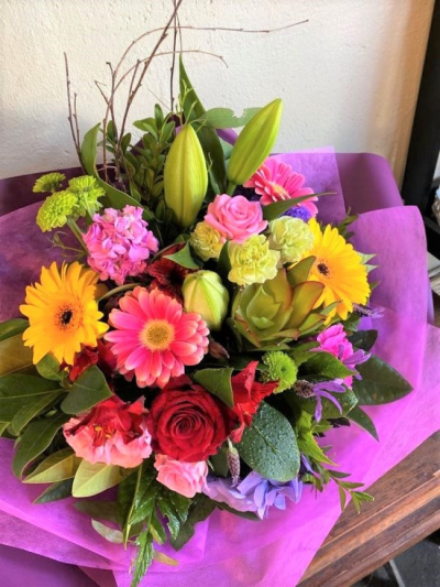 Celebration Times - At All For Love Flowers we are delighted to present this product available for flower delivery in Southland. A Fresh stunning array of bright pinks, yellows and lavenders will brighten up anyones day