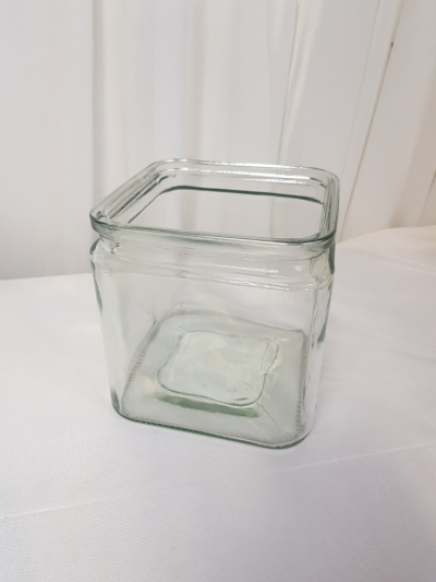 Glass Cube Vase - Glass Cube Vase 12x12x12cm