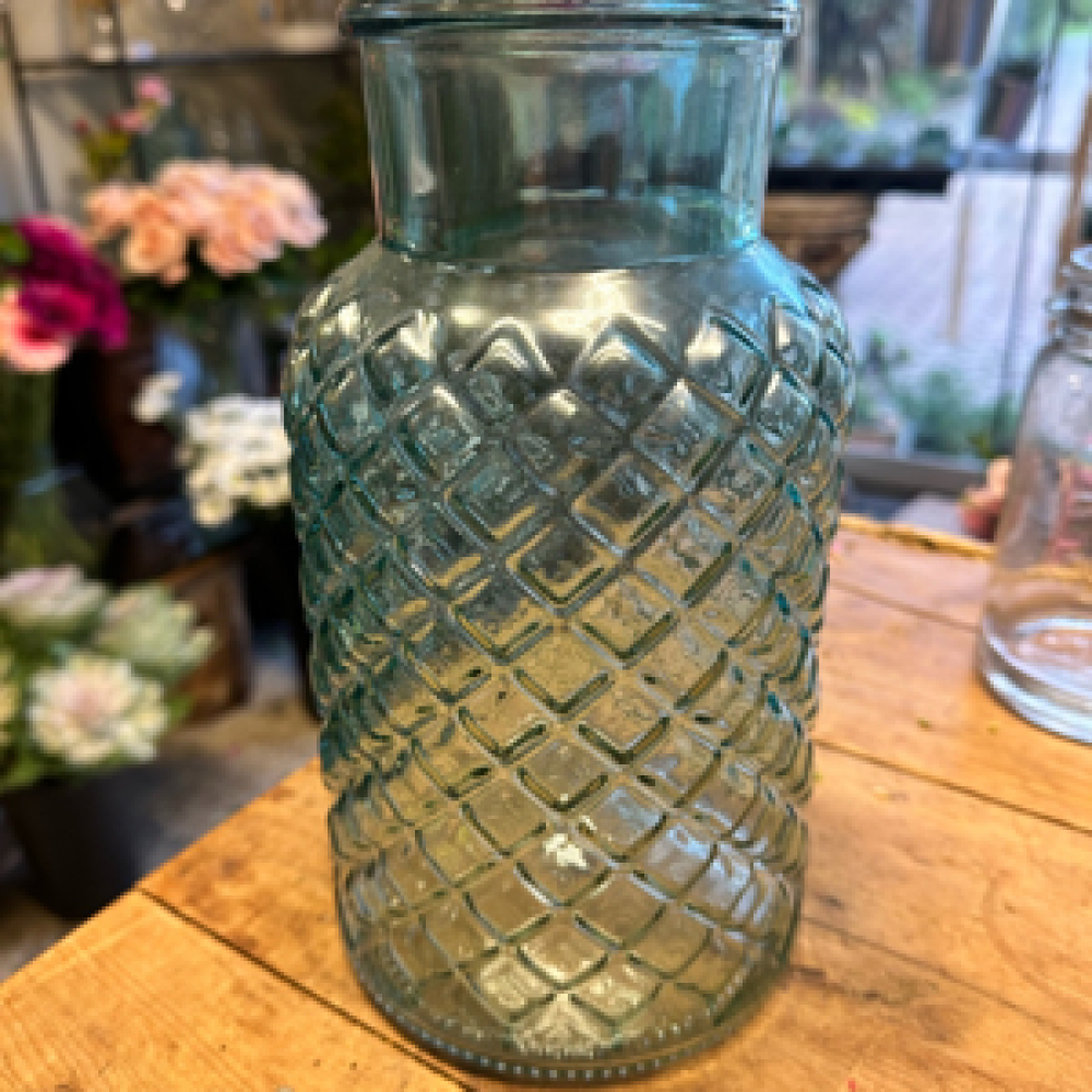 Large Blue Glass Vase