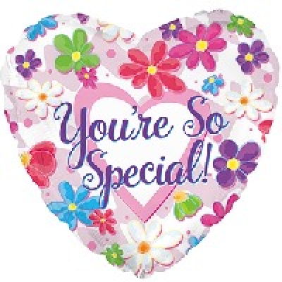 You're So Special Balloon - Heart Shaped Balloon 'You're So Special' Perfect add on to your order.