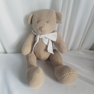 Blake Bear - Beige - Blake Bear in Beige. Cotton Knit - 35cm High