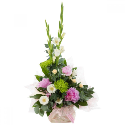 High Rise - This stunning arrangement is sure to inspire flower lovers everywhere. Featuring bold and beautiful peonies along with a harmonious selection of complementary flowers. High Rise - This stunning arrangement is sure to inspire flower lovers everywhere. Featuring bold and beautiful peonies along with a harmonious selection of complementary flowers.
